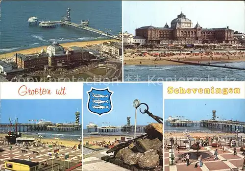 Scheveningen Seebruecke Fliegeraufnahme Strand  Kat. Scheveningen