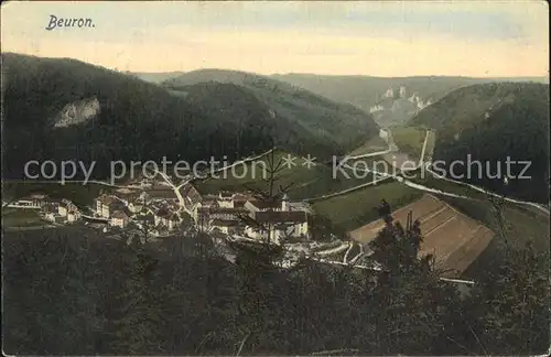 Beuron Donautal Kloster Panorama Kat. Beuron