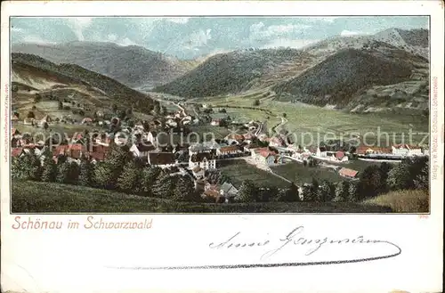 Schoenau Schwarzwald Panorama Kat. Schoenau im Schwarzwald