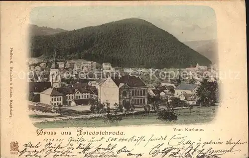 Friedrichroda Stadtblick vom Kurhaus Kat. Friedrichroda