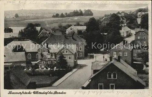 Ullersdorf Dresden Teilansicht Konditorei Cafe Grossmann Sommerfrische Kat. Dresden