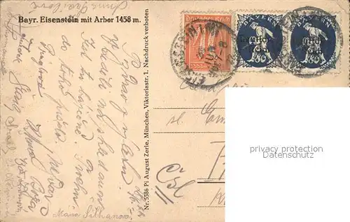 Bayrisch Eisenstein mit Arber Kat. Bayerisch Eisenstein