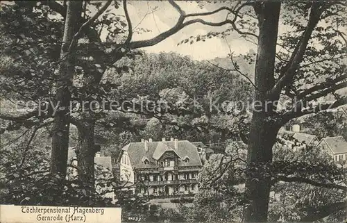 Gernrode Harz Toechterpension Hagenberg Kat. Gernrode Harz