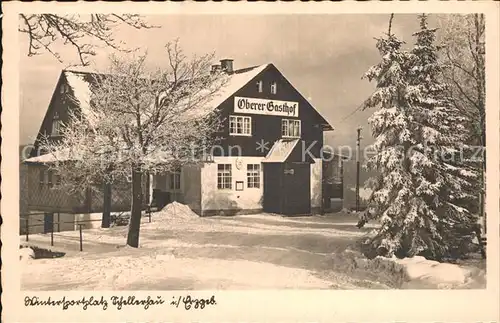 Schellerhau Oberer Gasthof Wintersportplatz Kat. Altenberg