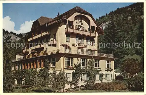 Hohfluh Bruenig BE Hotel Alpenruhe Kat. Bruenig