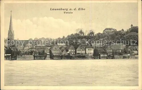 Lauenburg Elbe Ansicht vom Fluss aus Kat. Lauenburg  Elbe