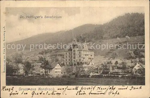 Nordrach Dr Hettingers Sanatorium Kat. Nordrach