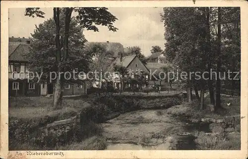 Niederoderwitz Partie am Bach Serie Saechsische Heimatschutz Postkarten Kat. Oderwitz