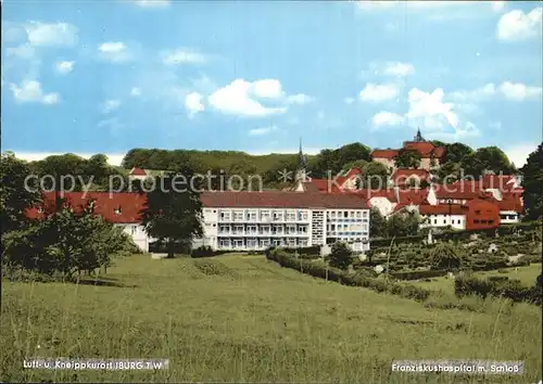 Iburg Teutoburger Wald Luft und Kneippkurort Franziskushospital Schloss Kat. Hoerstel