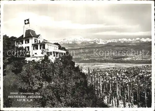 Weinfelden Restaurant Thurberg Alpenpanorama Kat. Weinfelden