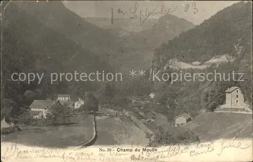 Champ du Moulin Partie am Fluss Alpen Kat. Champ du Moulin