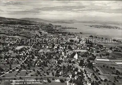 Taegerwilen Untersee Insel Reichenau Bodensee Fliegeraufnahme Kat. Taegerwilen