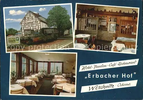 Weschnitz Hotel Pension Cafe Restaurant Erbacher Hof Odenwald Kat. Fuerth