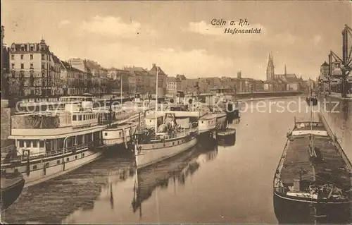 Koeln Rhein Hafenansicht Kat. Koeln