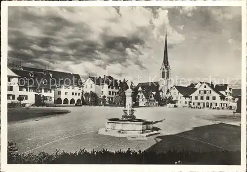 Amriswil TG Marktplatz Brunnen Kirche Kat. Amriswil