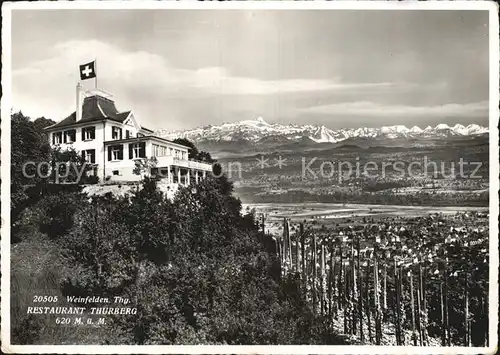 Weinfelden Restaurant Thurberg Alpenpanorama Kat. Weinfelden