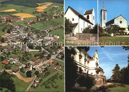 Berg TG Kirchen Schloss Fliegeraufnahme Kat. Berg TG