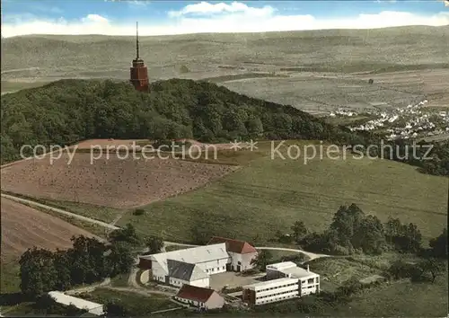 Tholey Theley Bildungsstaette am Schaumberg Turm Fliegeraufnahme Kat. Tholey