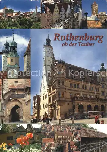 Rothenburg Tauber Burgtor Rathaus  Kat. Rothenburg ob der Tauber