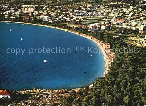 Makarska Dalmatien Fliegeraufnahme mit Strand Kat. Kroatien