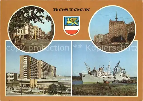 Rostock Mecklenburg Vorpommern Kroepeliner Strasse Lange Strasse Evershagen Traditionsschiff Kat. Rostock