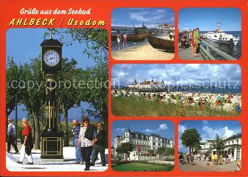 Ahlbeck Ostseebad Strand Seebruecke  Kat. Heringsdorf Insel Usedom