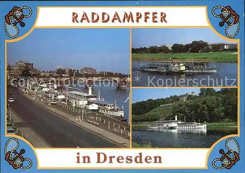 Dresden Raddampfer Elbpartie Bruecke Kat. Dresden Elbe