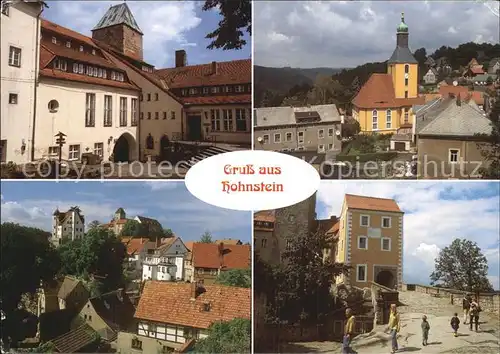 Hohnstein Saechsische Schweiz mit Burg Elbsandsteingebirge Kat. Hohnstein