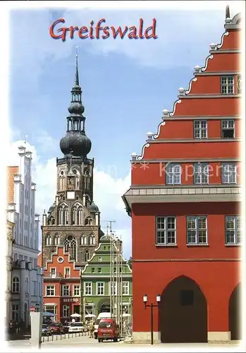 Greifswald Altstadt mit Kirche