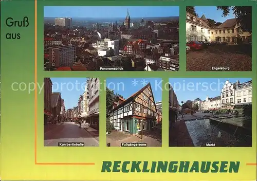 Recklinghausen Westfalen Engelsburg Markt Kunibertistrasse Kat. Recklinghausen