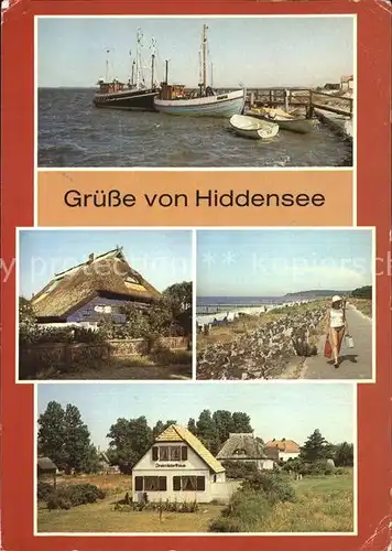 Insel Hiddensee Vitte Blaue Scheune Duenendamm Dreimaederlhaus Kat. Insel Hiddensee