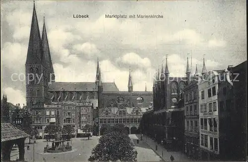 Luebeck Marktplatz Marienkirche Kat. Luebeck