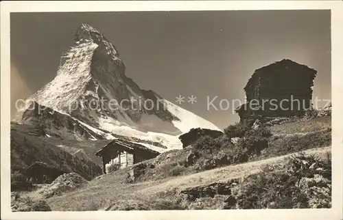 Zermatt VS Berghuetten Matterhorn Walliser Alpen Kat. Zermatt