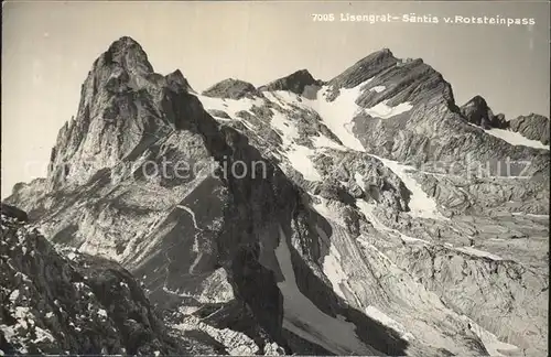 Lisengrat Saentis Rotsteinpass Gebirgspanorama Appenzeller Alpen Kat. Altmann