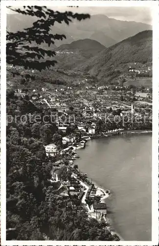 Caslano Lago di Lugano Panorama Luganersee