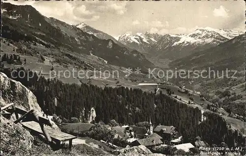 Pany Panorama Blick gegen Klosters Alpen Kat. Pany Luzein