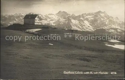 Gais AR Gasthaus Gaebris mit Alpstein Appenzeller Alpen Kat. Gais