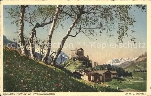 Tarasp Schloss Unterengadin Alpen Kat. Tarasp