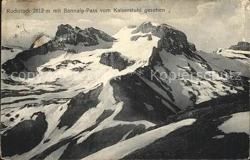 Wolfenschiessen Ruckstock mit Bannalp Pass vom Kaiserstuhl gesehen Gebirgspanorama Kat. Wolfenschiessen
