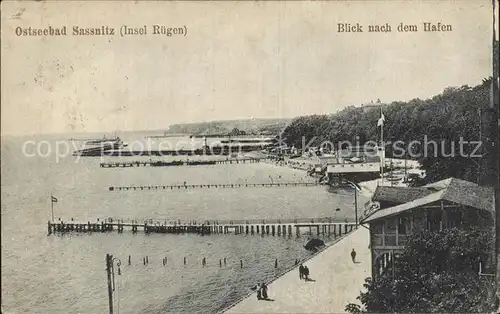 Sassnitz Ostseebad Ruegen Hafen Strand Kat. Sassnitz