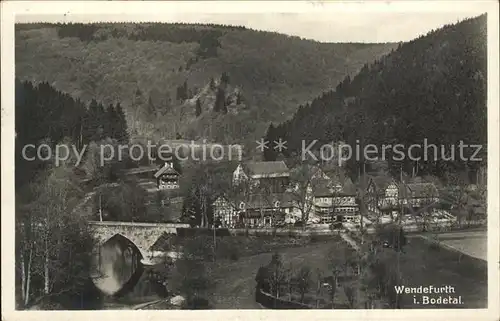 Wendefurth Bodetal Ansicht Kat. Altenbrak