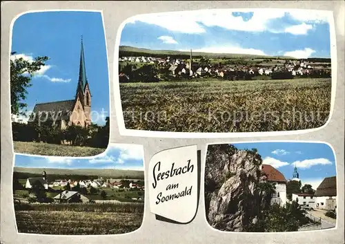 Seesbach Panorama Kirche Dorfmotiv Kat. Seesbach