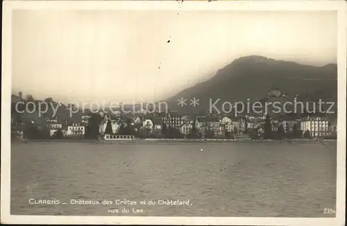 Clarens Montreux Chateaux des Cretes et du Chatelard Lac Leman Genfersee Kat. Montreux