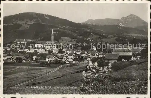 Chatel St Denis Panorama Niremont et le Moleson Kat. Chatel St Denis