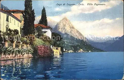 Oria Lago di Lugano Villa Fogazzaro Luganersee Alpen Kat. Lugano