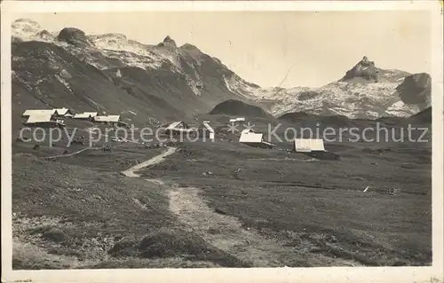 Tannalp Bergdorf mit Graustock Urner Alpen Kat. Melchsee Frutt