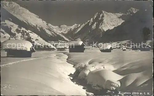 Klosters GR Winterpanorama Alpen Kat. Klosters