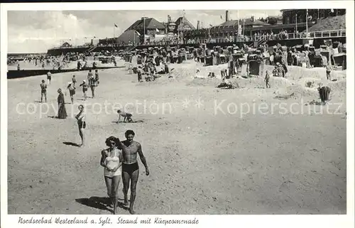 Westerland Sylt Nordseebad Strand Kurpromenade Kat. Westerland