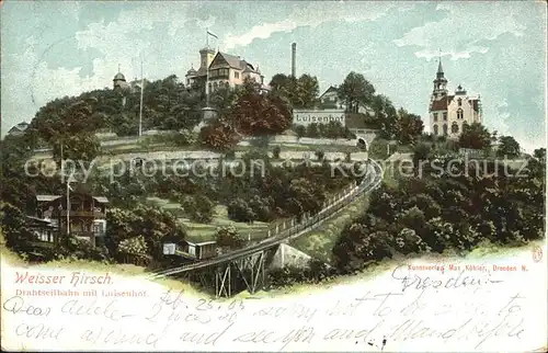 Dresden Weisser Hirsch Drahtseilbahn Luisenhof Kat. Dresden Elbe