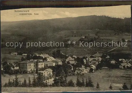 Boehmerwald Eisenstein Panorama Kat. Tschechische Republik